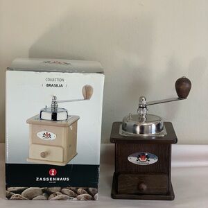 Zassenhaus 040012 "Brasilia" Manual Coffee Grinder/Mill DARK STAINED New!